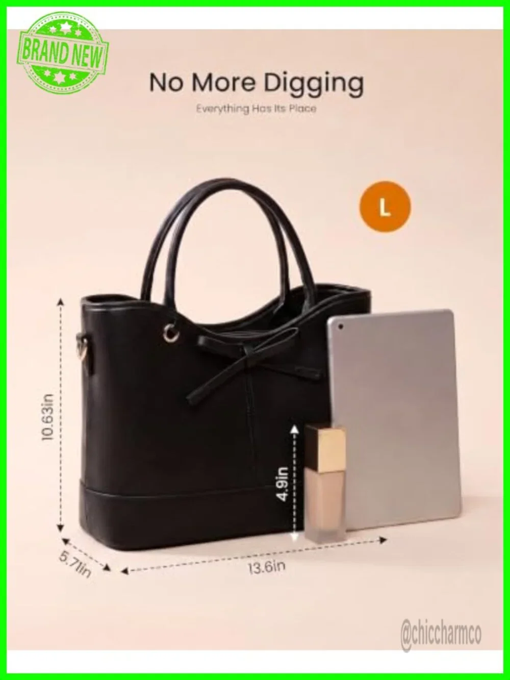 Vegan Leather Structured Satchel Tote with Detachable Crossbody Strap